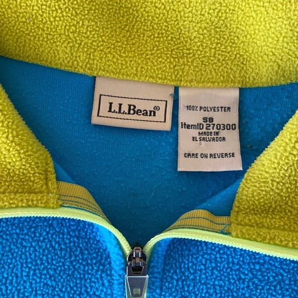 LL Bean poly quarter zip fleece - girls S/8 - Picture 2 of 9